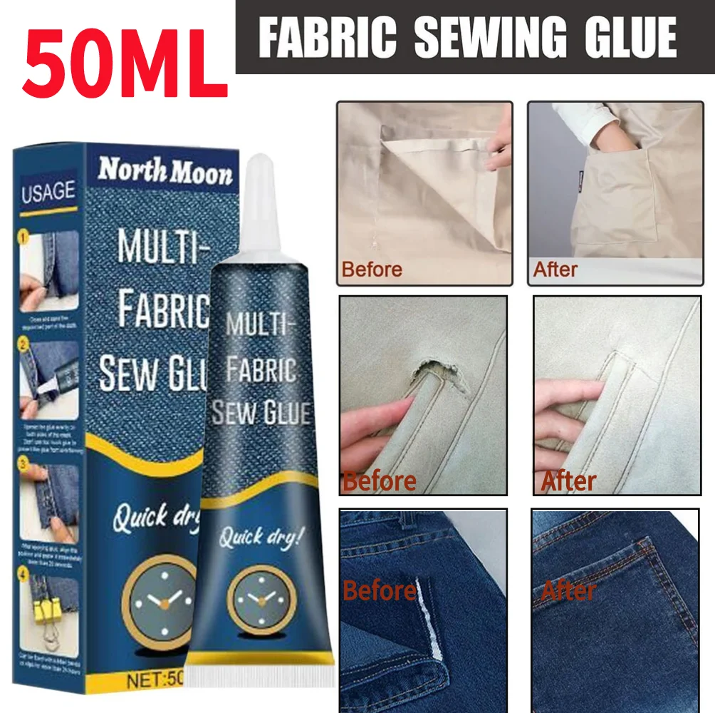 Sewing Technology - 50ml Fabric Glue Quick Dry Fabric