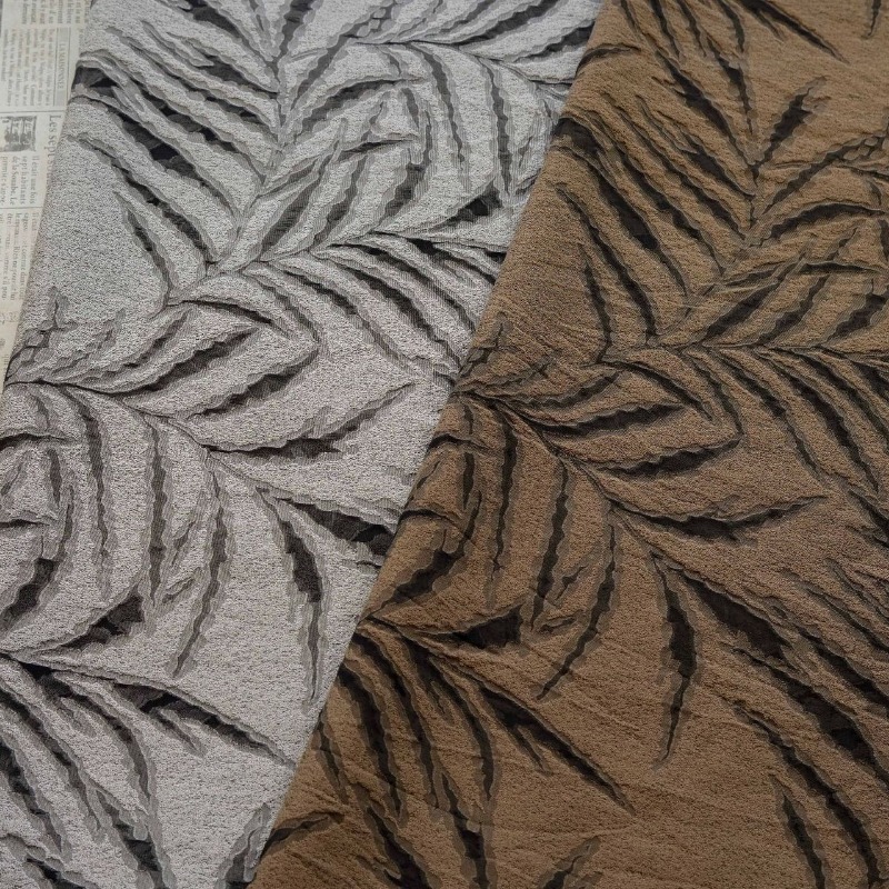 Vintage Sewing Textile - Vintage 3D Embossed Palm Leaf Yarn
