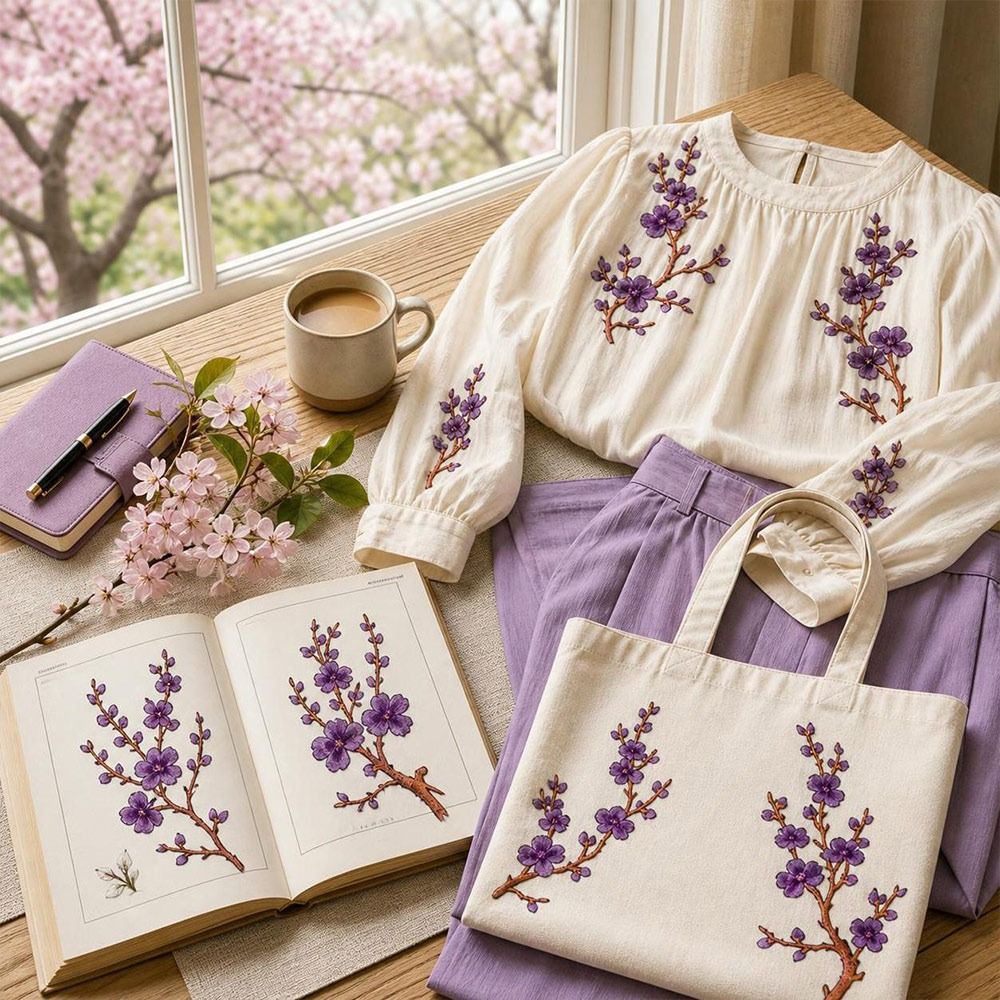 DIY Cherry Blossom Iron On Pat - Sewing Textiles review and price