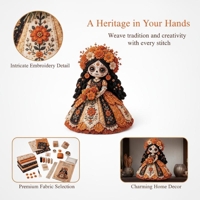 New Day Of The Dead Patchwork  - Textile Sewing Kit review and price