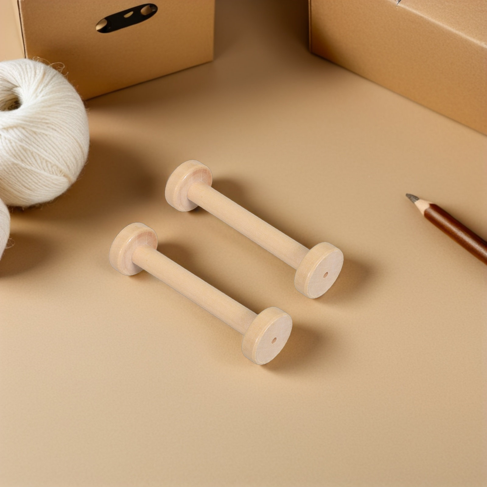 5Pcs Wooden Spools Natural Vin - Sewing Textiles review and price