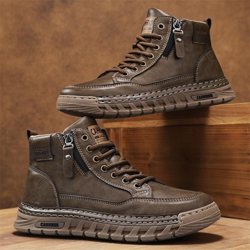 Men Leather High Top Ankle Boo - Sewing Garment review and price