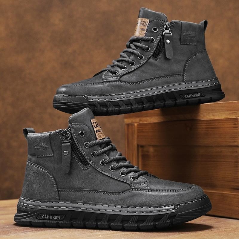 Men Leather High Top Ankle Boo - Sewing Garment review and price