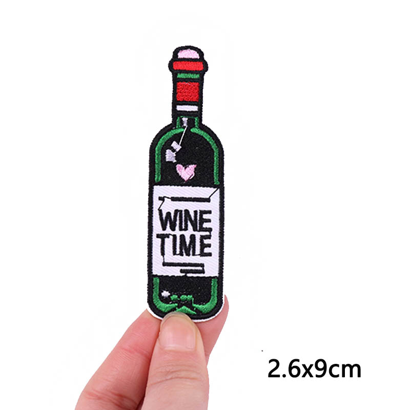 Wine Time Patches On Clothes E - Velcro Sew On review and price