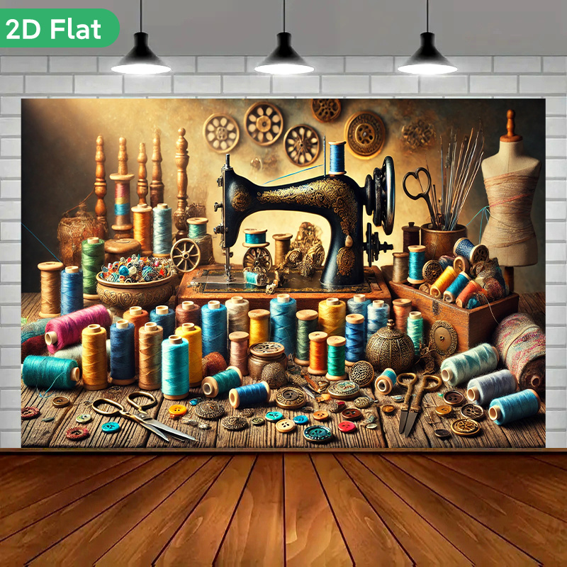 Vintage Retro Sewing Atelier W - Sewing Machine In Textile review and price