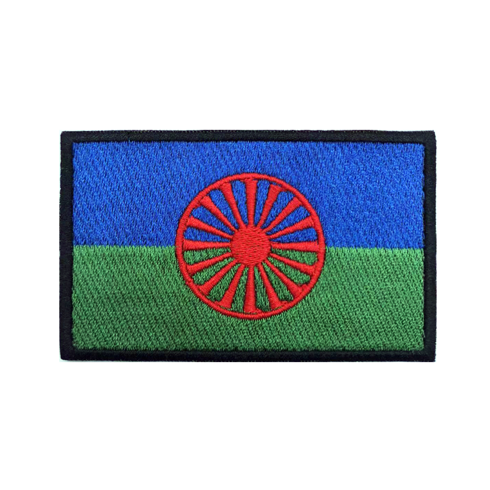Rom Gypsy Flag Of The Romani   - Velcro Sew On review and price