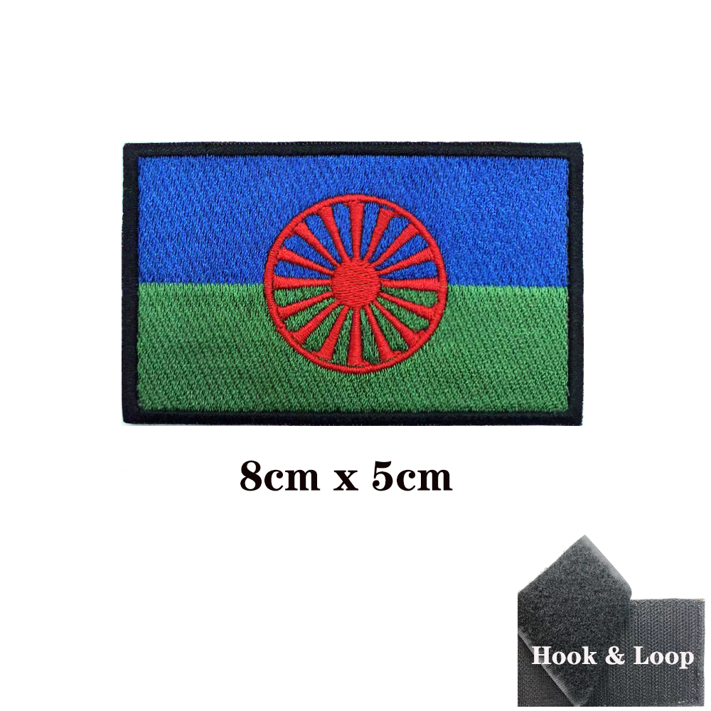 Rom Gypsy Flag Of The Romani   - Velcro Sew On review and price