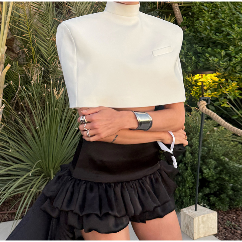 Ruffles Mini Skirt 2 Piece Set - Shoulder Pad Set In review and price