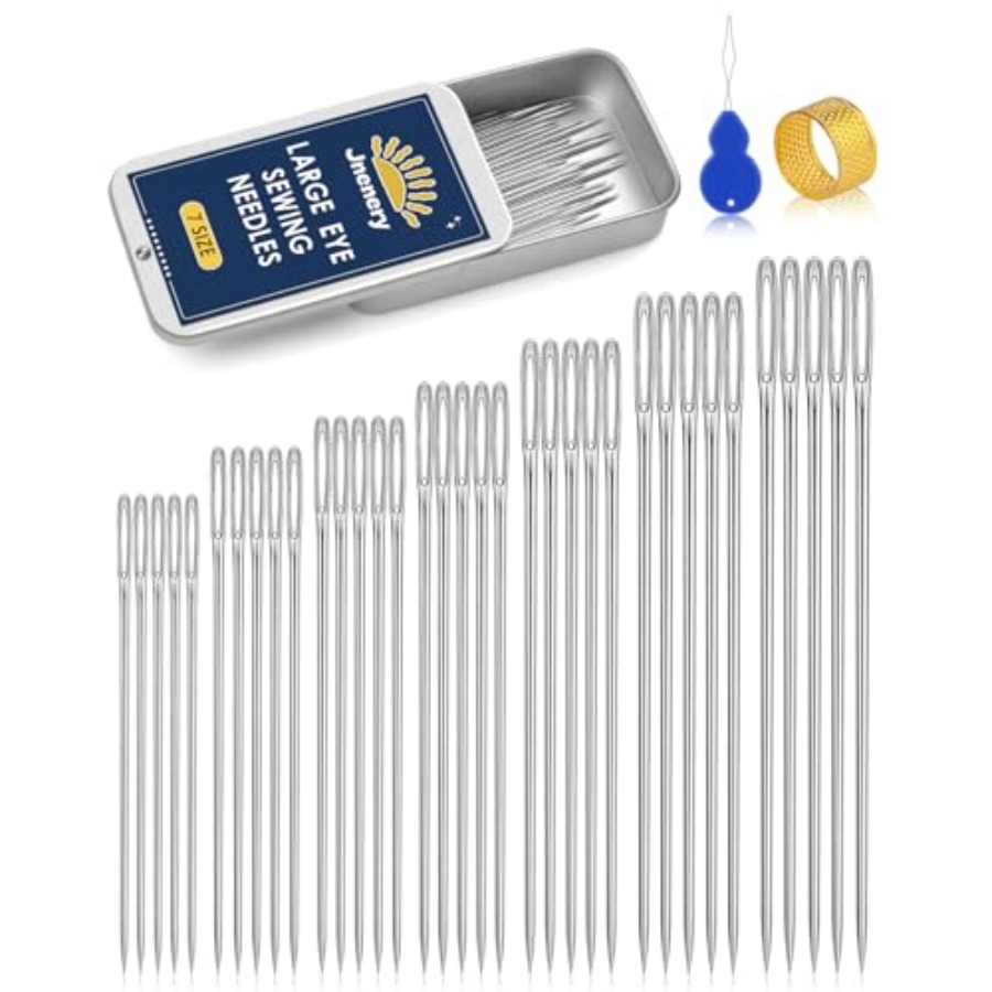 Large Eye Sewing Needles, 7 Si - Sewing Repair review and price